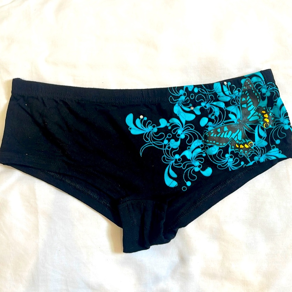 Black booty shorts